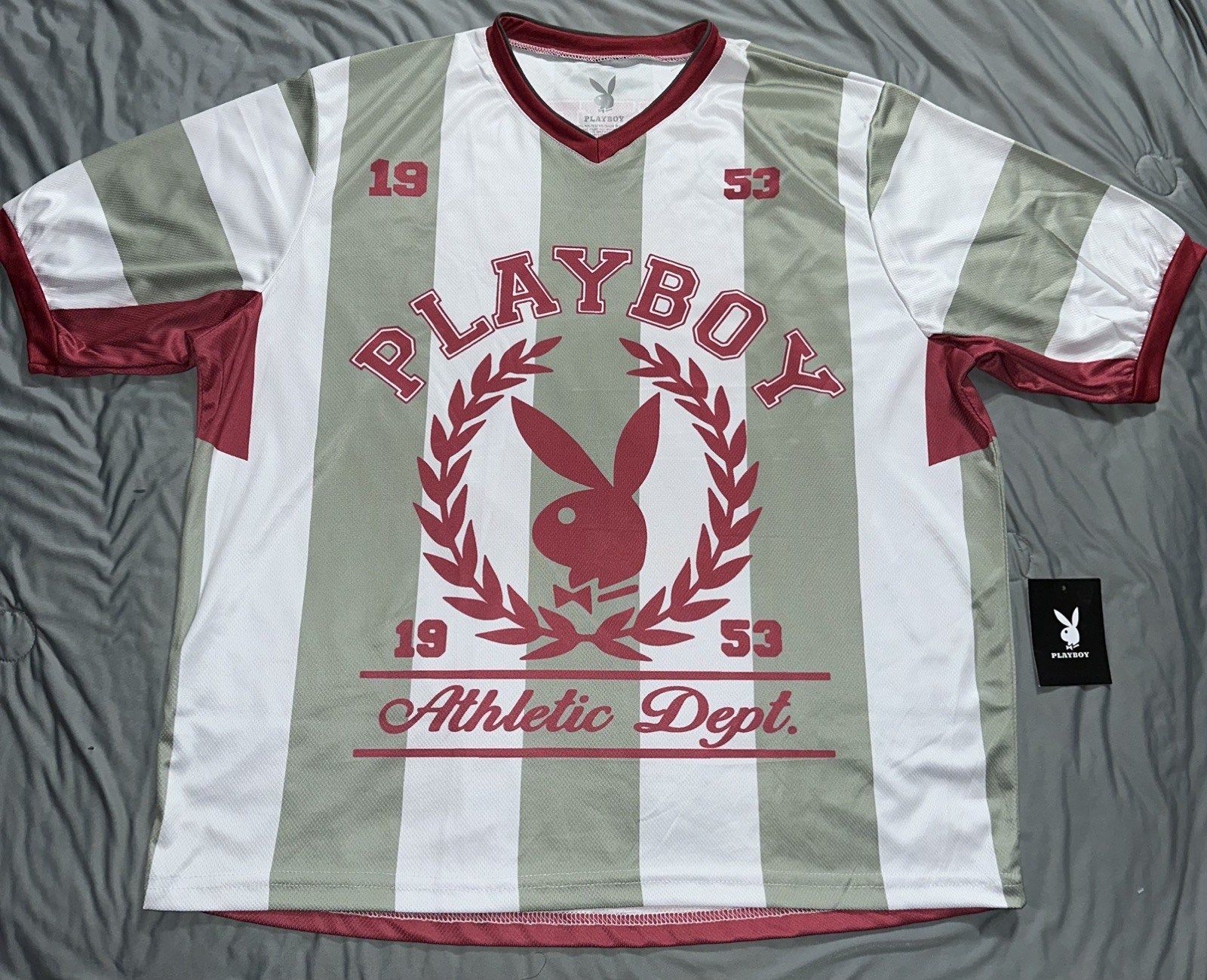 NWT PLAYBOY ATHLETIC DEPT. 53 SOCCER JERSEY LARGE gallery