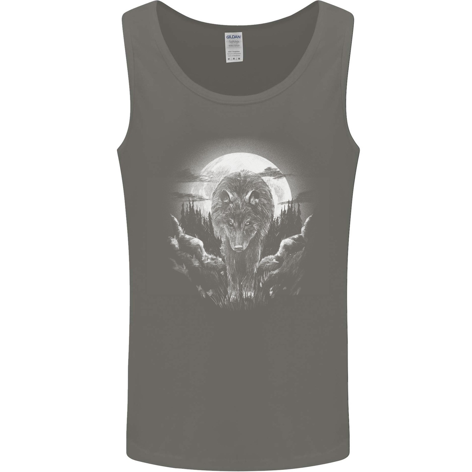 Lone Wolf In the Moonlight Mens Vest Tank Top gallery