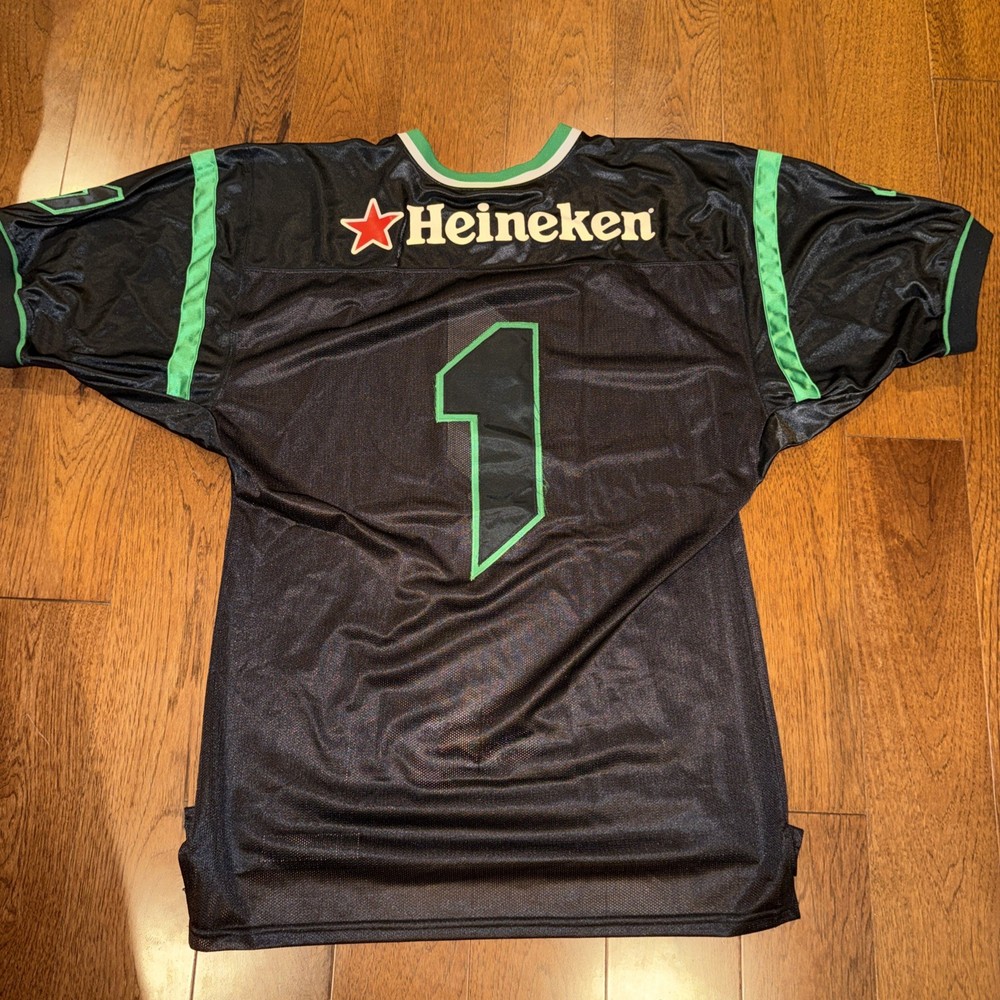 Vintage Hockey Football Heineken Promotion Jersey XL #1 Beer