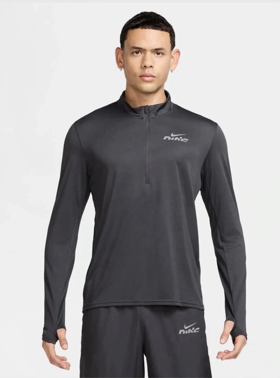 New Men's Nike Flash Pacer Running 1/2 Half Zip Long sleeve Shirt IB3772-070 gallery