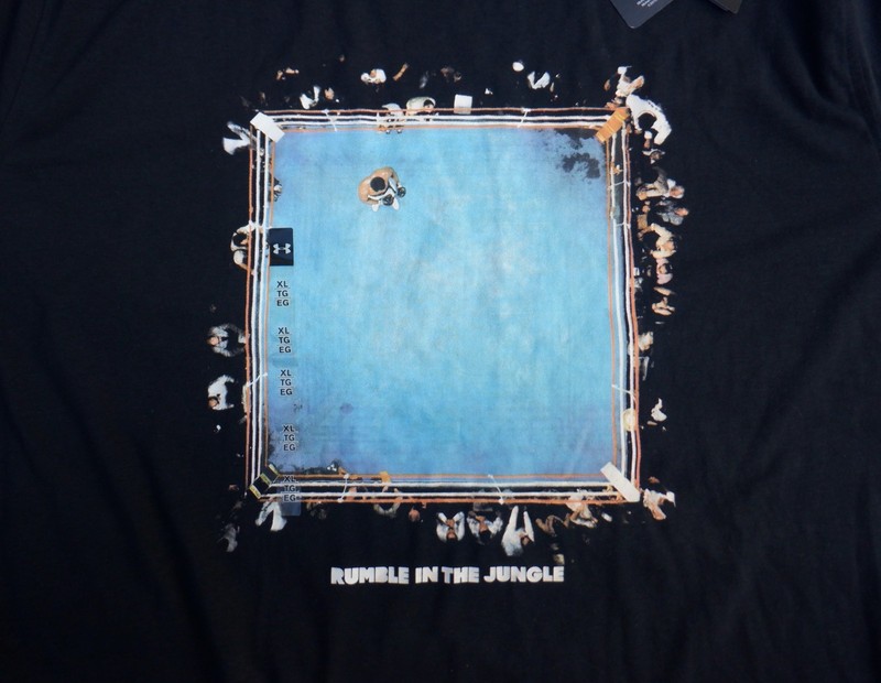 Under Armour Men's L XL Muhammad Ali Rumble In The Jungle Boxing Black Shirt gallery