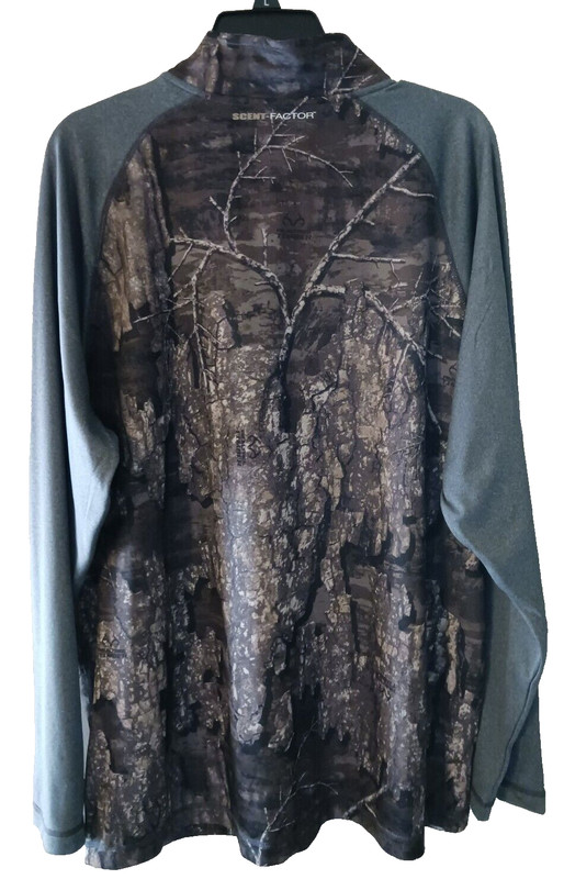 Habit Mens Size L Lewis Lodge 1/3 Zip Realtree Timber Performance Layer Pullover gallery
