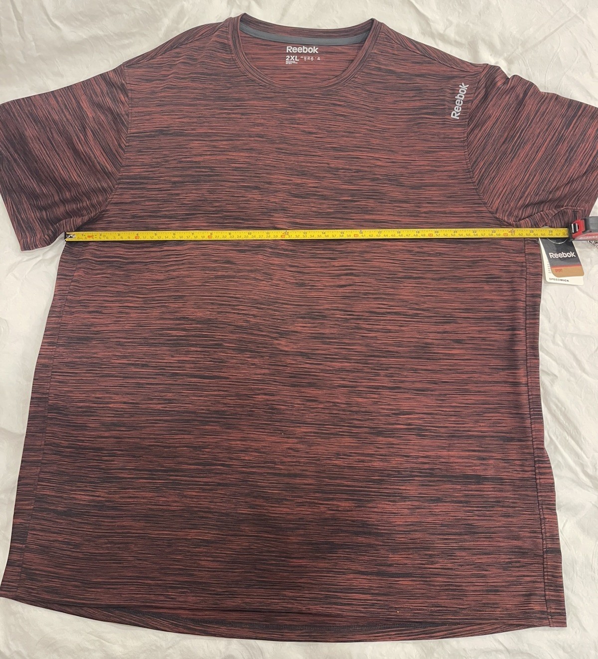 New with tag Reebok Men's Dark Red Black T-Shirt Size 2XL gallery