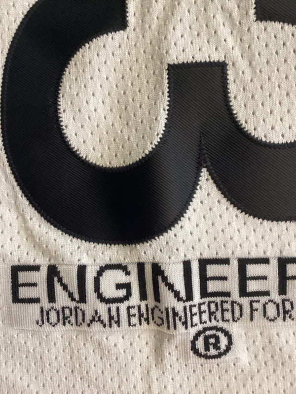 Nike Jordan Jumpman Engineered for Flight White w/ Black Trim Jersey size L NWT gallery