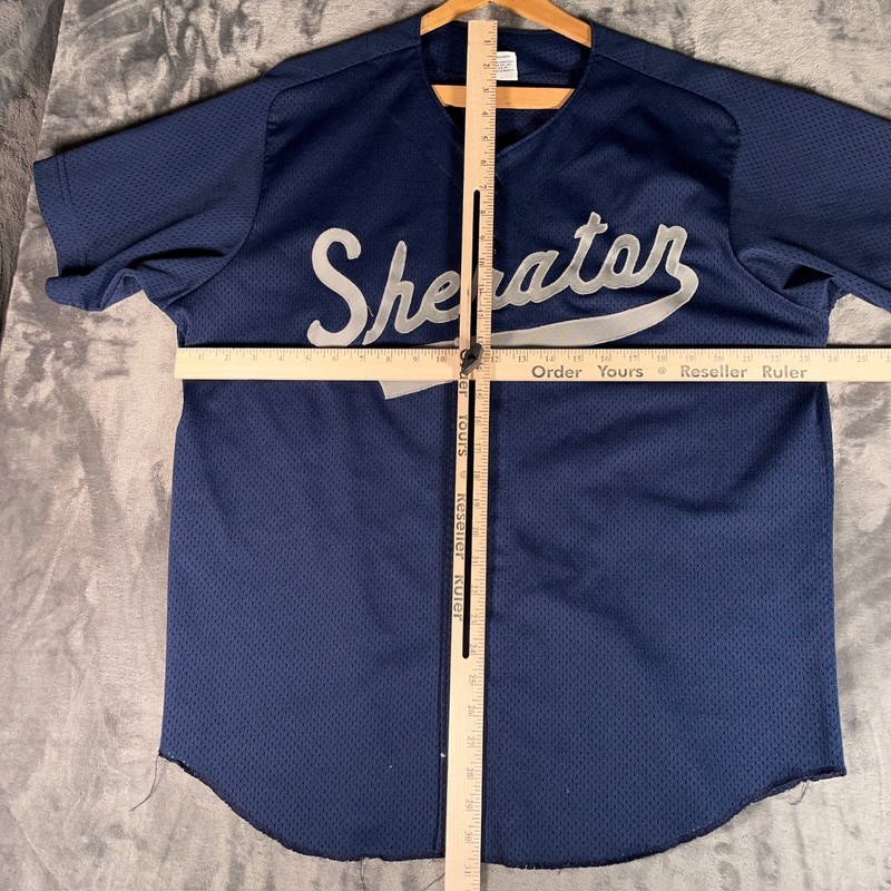 Vintage Wilson Baseball Jersey XL Mesh Button Front Sheraton USA 90s gallery