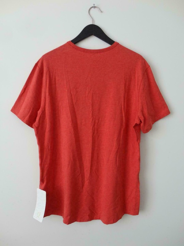 NWT LULULEMON HAMR Heathered Amaranth Orange 5 Year Basic Shirt Top Men's Small gallery