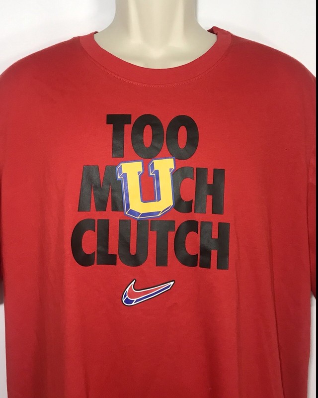 Nike Too Much Clutch Verbiage Men's Basketball Training Shirt Gym Red gallery