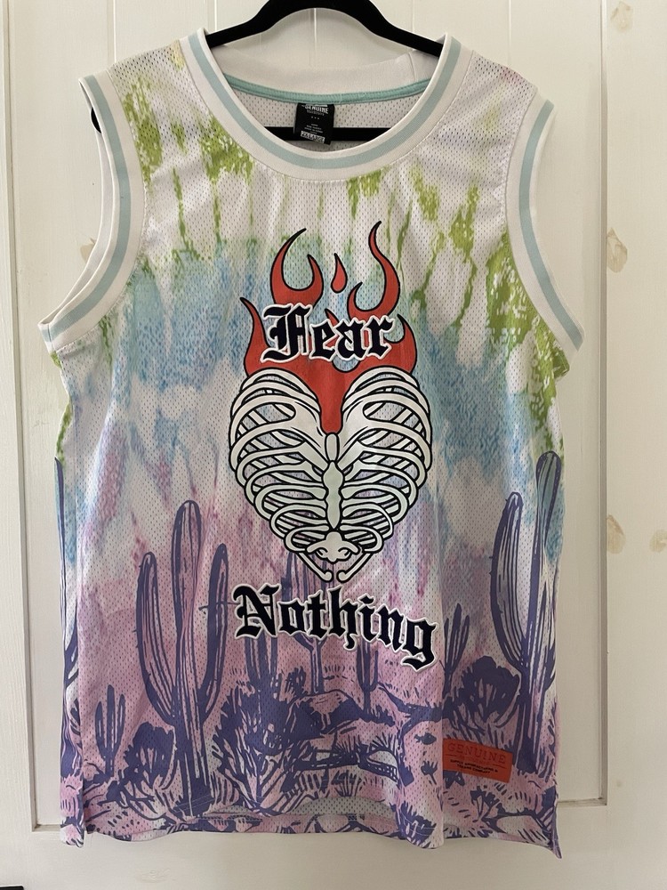 Fear Nothing Mens Basketball Jersey Plus Size 2XL