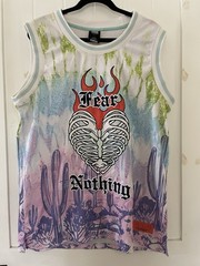 Fear Nothing Mens Basketball Jersey Plus Size 2XL