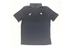 NWT Asics Performance Training Hex 3 Button Polo Men’s Large Grey Black