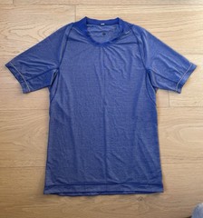 LULULEMON Men’s Bolt Tech II Heathered Sapphire Short Sleeve T-shirt MEDIUM
