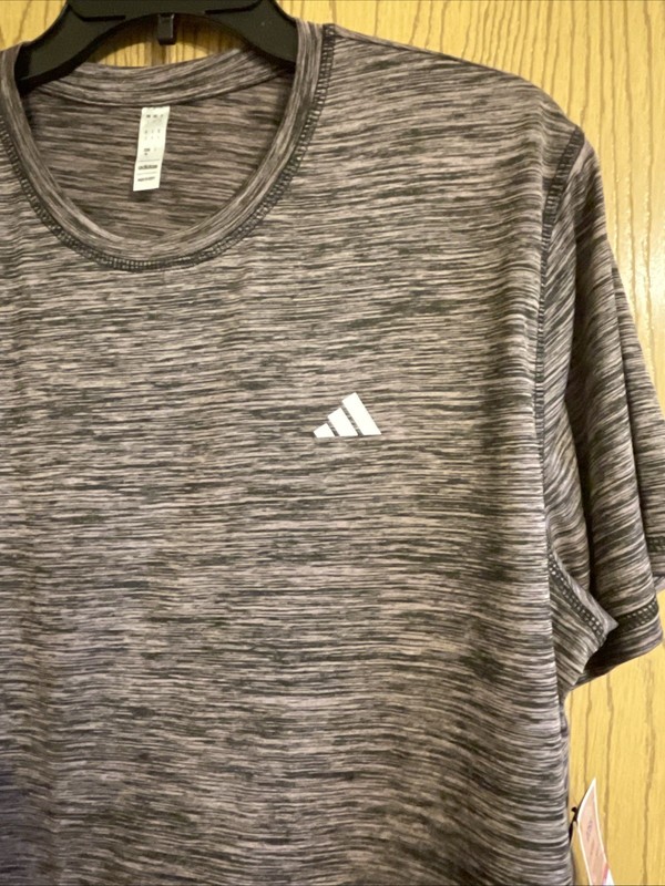 Men's Adidas Tech Tee Space Dye Mauve Short Sleeves Size Large gallery