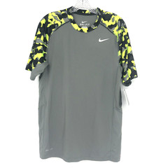 Men’s Nike Legends Stay Cool Gray & Green & Black Camo Shirt NWT Size Small