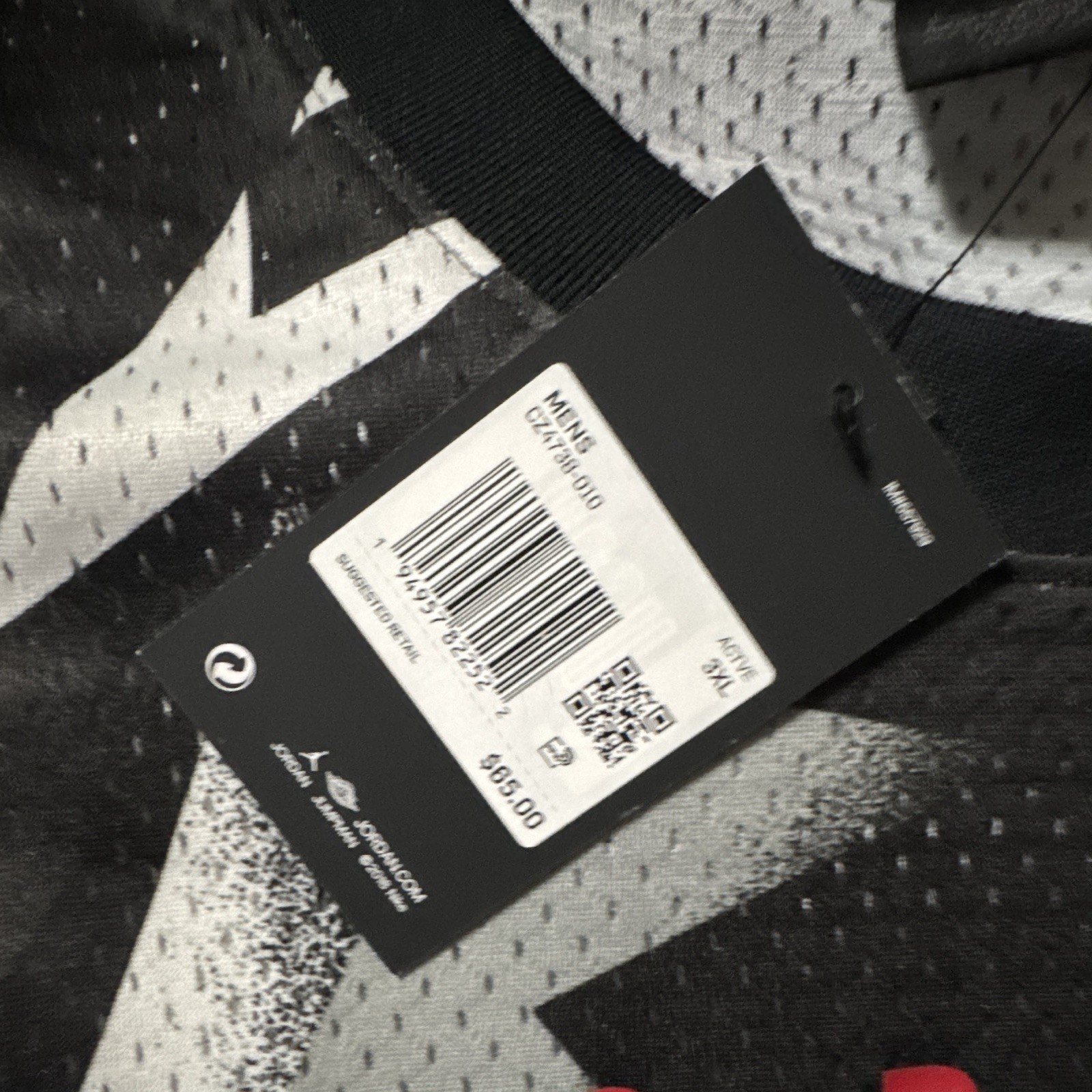 Jordan Big & Tall 3XL Mesh Jersey Tank Black/Gray/White Graphic #23 Poly gallery