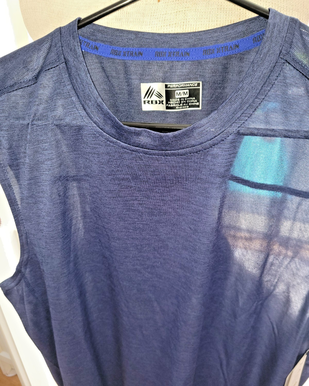 RBX Performance X-Train Sleeveless Active Blue Shirt Men's Size Medium NWT gallery