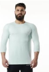 Alphalete Men’s Premium 3/4 Sleeve Tee- Mirage Blue Size Medium