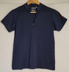 Adidas Mens ClimaCool Short Sleeve Shirt Size S Polo 1/4 Zip Blue Athletic 1518