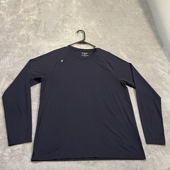 Rhone Reign Shirt Mens Large Blue Long Sleeve Athletic Training Performance