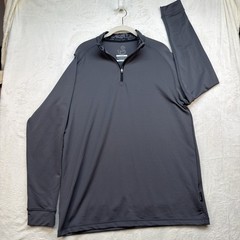 Swannies Golf 1/4 Zip Pullover Gray Performance Athletic Layer Mens Large