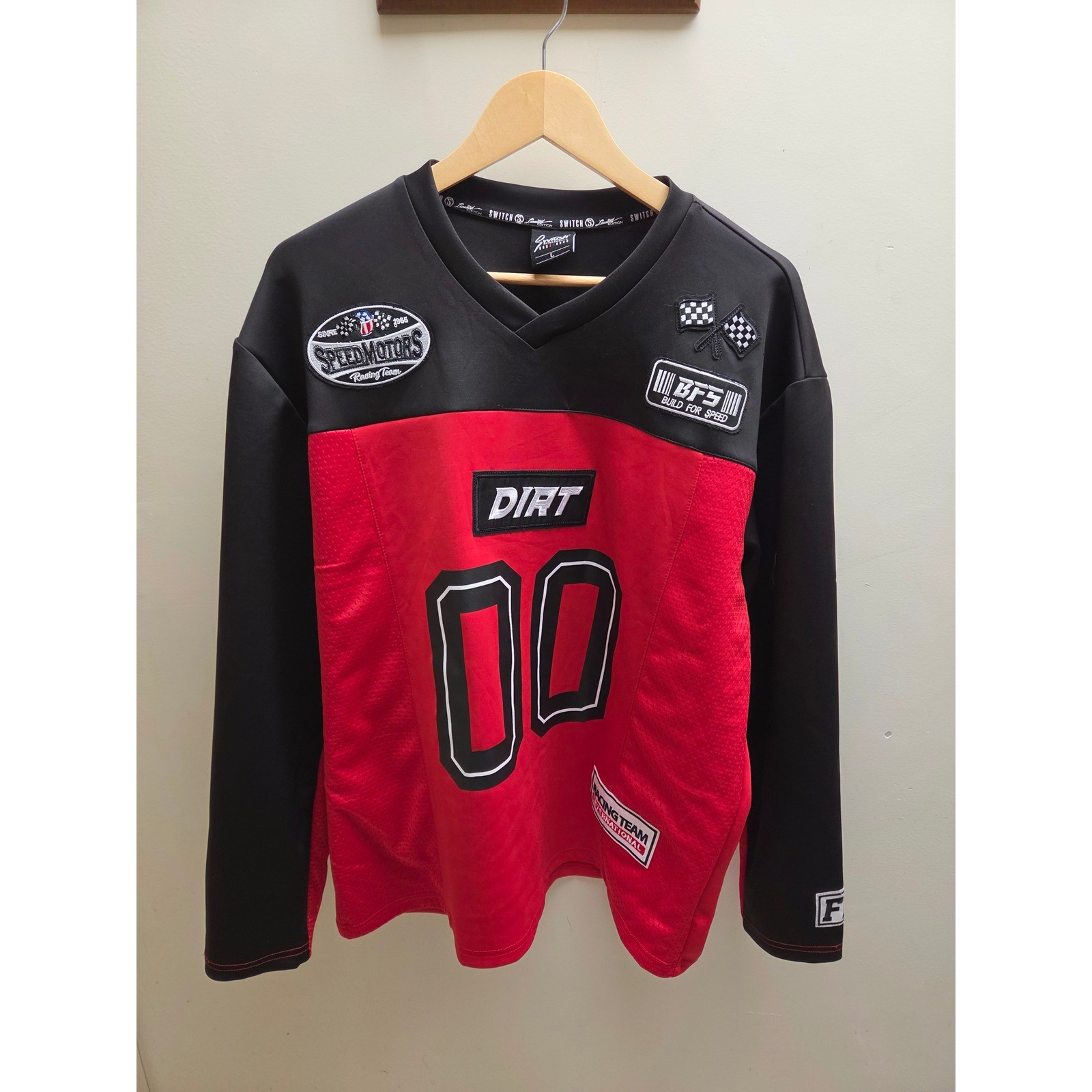 Switch Remarkable Racing Jersey Mens Large Red Black Dirt 00 Motocross SF3019 gallery
