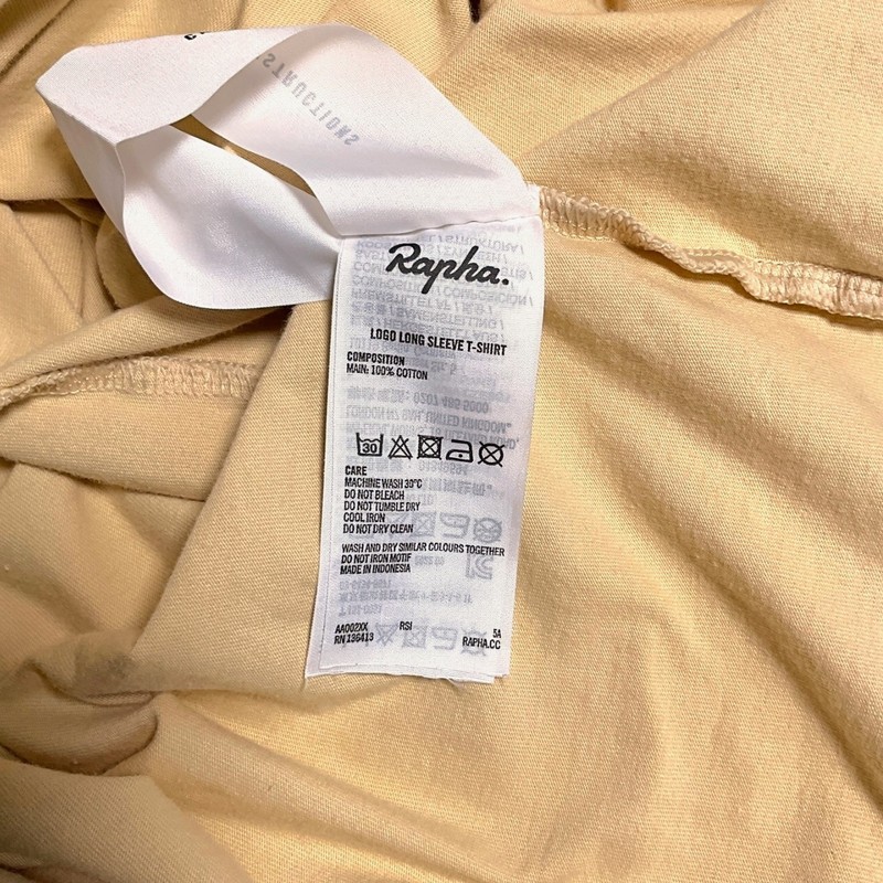 Rapha Logo Long Sleeve T Shirt Yellow Crew Neck Size L 100% Cotton *FLAW* gallery