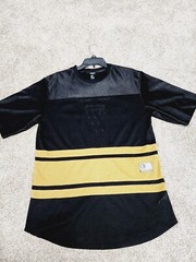 Mens Forever 21 Jersey ” O.G. Worldwide MasterMind #7″ Black Gold Size Medium