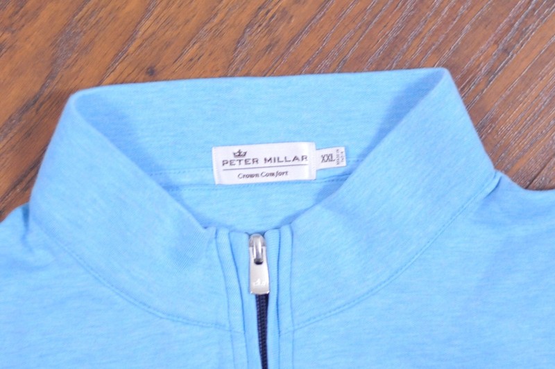 Peter Millar Crown Comfort Interlock 1/4 Zip CC of The Rockies Blue Men's XXL gallery