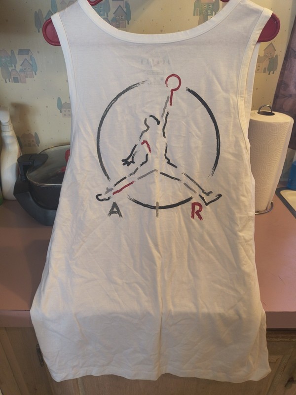 Jordan Jumpman Air Men's White Graphic Sleeveless Athletic Activewear Tank Top M gallery