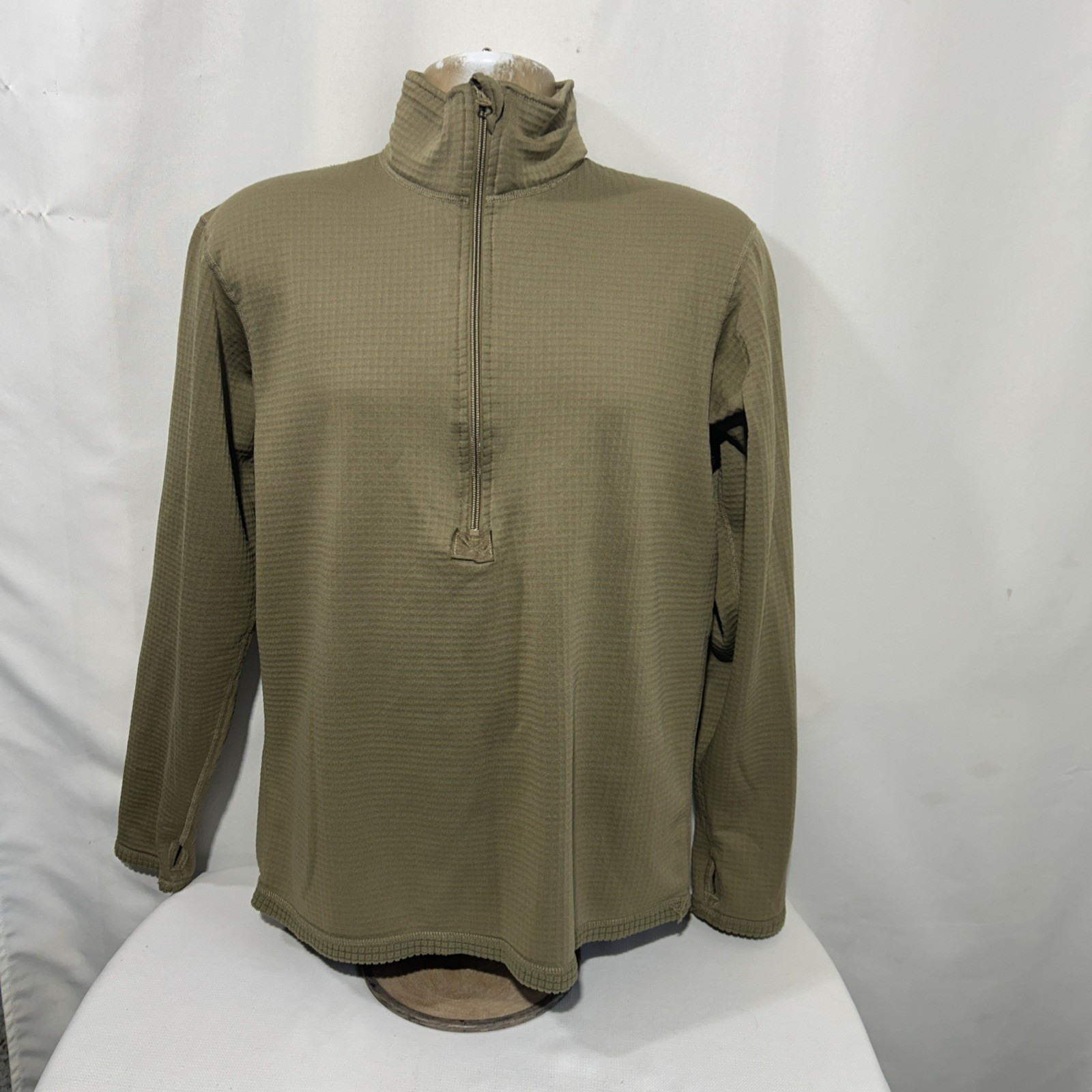 US Army Gen III 3 Waffle Top Mid Weight Cold Weather Thermal 1/2 Zip Medium See* gallery