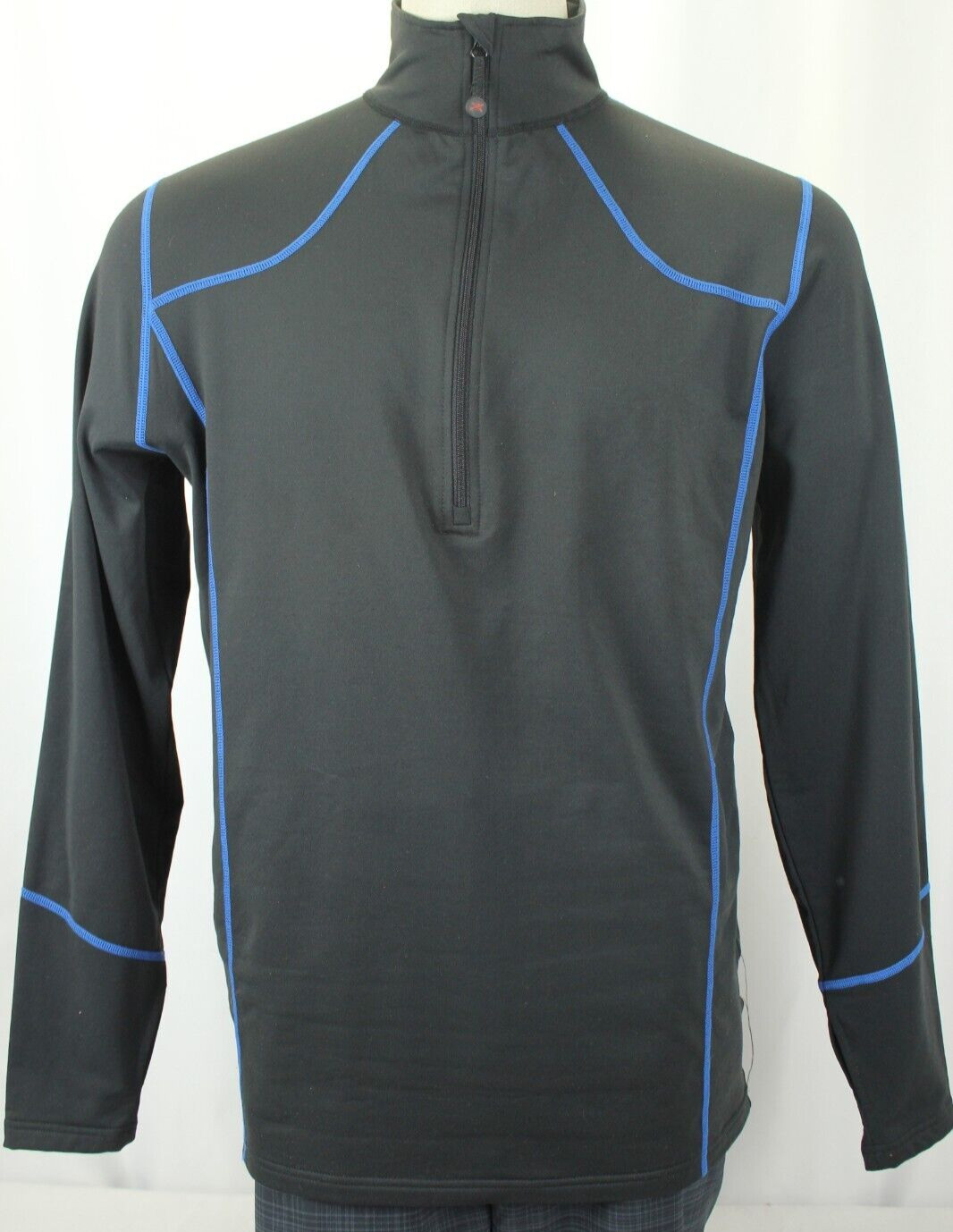 TERRAMAR TXO MEN'S BLACK MID LAYER 1/2 ZIP SIZE L EUC! gallery