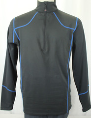 TERRAMAR TXO MEN’S BLACK MID LAYER 1/2 ZIP SIZE L EUC!