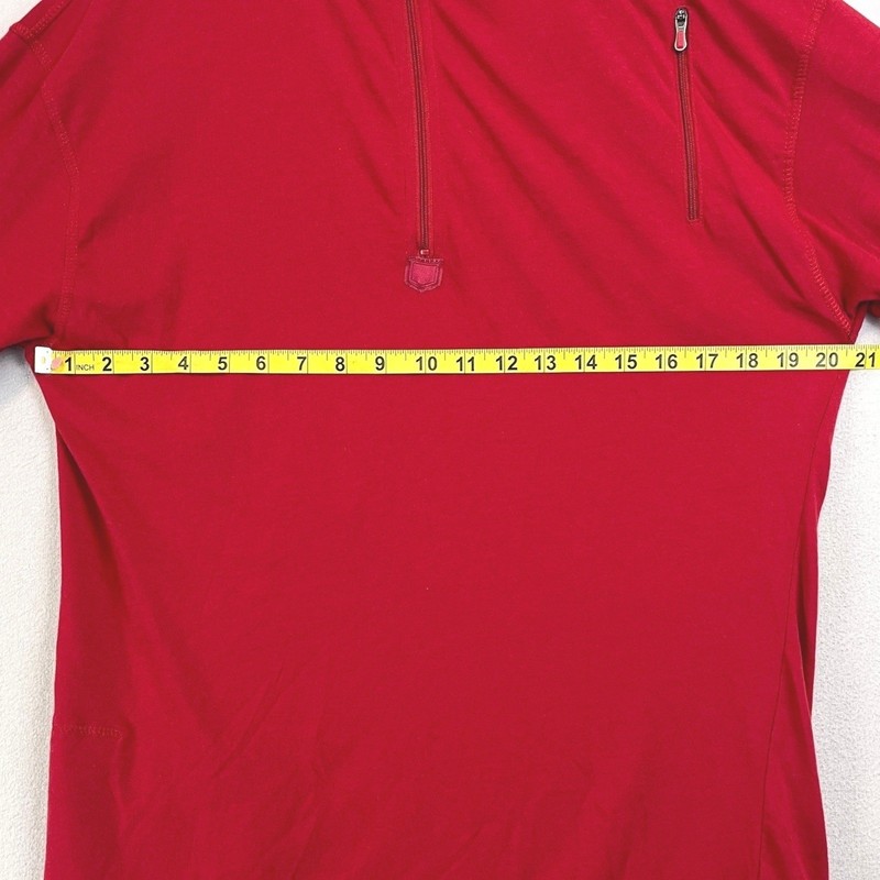 Scottevest SeV SJ QZIP Mens Large Red Bamboo Blend Quarter Zip Travel Pullover gallery
