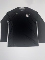 Nike Mens Long Sleeve Dri-Fit Air Force Shirt Black Medium Athletic Fit