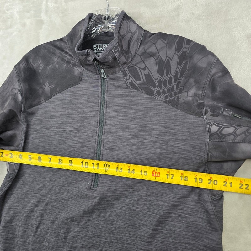 5.11 Tactical Rapid Assault Quarter Zip Mens Medium Gray Kryptek Camo Pullover gallery
