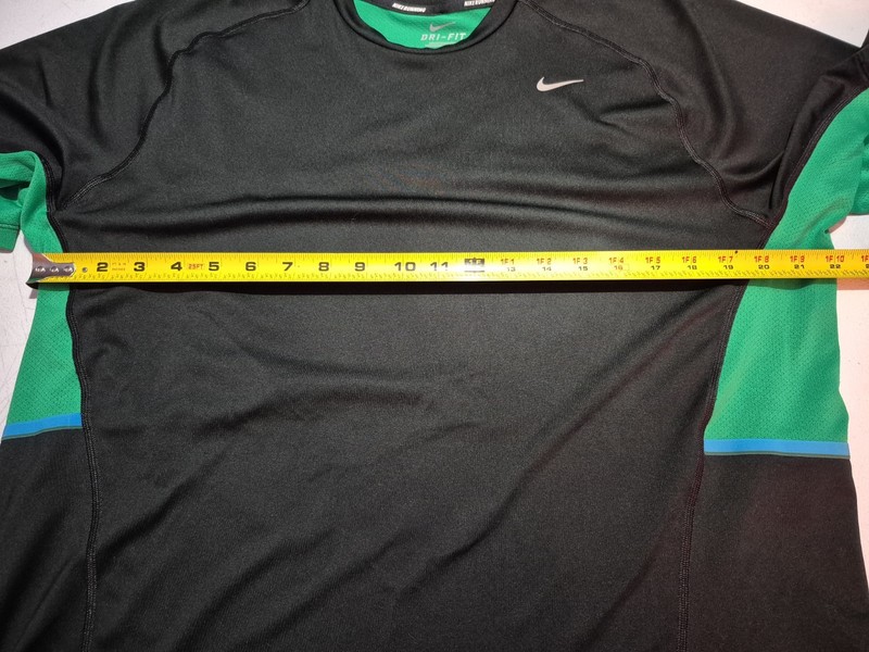 NIKE Running Dri-Fit Black/Green/BlueT-Shirt Men's XL Short Sleeve gallery