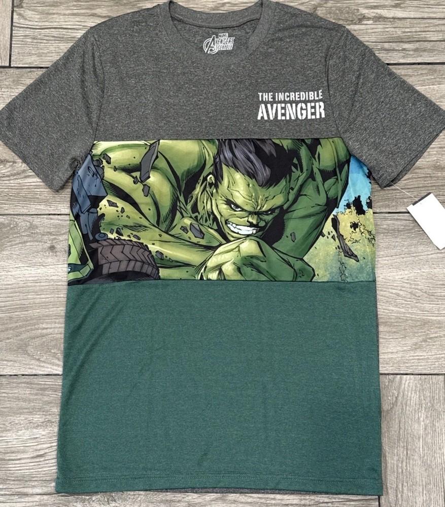 2015 The Incredible Avenger HULK Marvel Performance Workout T-Shirt Size Small