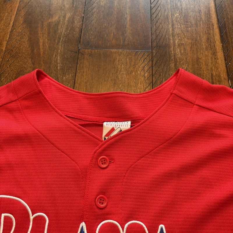 Philadelphia Phillies Baseball Jersey Mens 2XL Red MLB Halladay 34 Majestic gallery