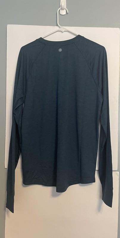 Gaiam Blue Size Medium Men’s Intent Henley 3.0 long sleeve shirt quarter button gallery