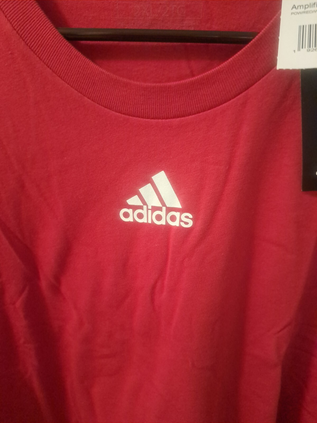adidas Men's Amplifier Creweck Long Sleeve Tee EK0199. Size 2XL. NWT. Red...... gallery