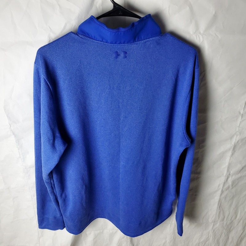 Under Armour Sweater Mens XL Blue Golf 1/4 Zip Pullover Fleece Coldgear 1329832 gallery