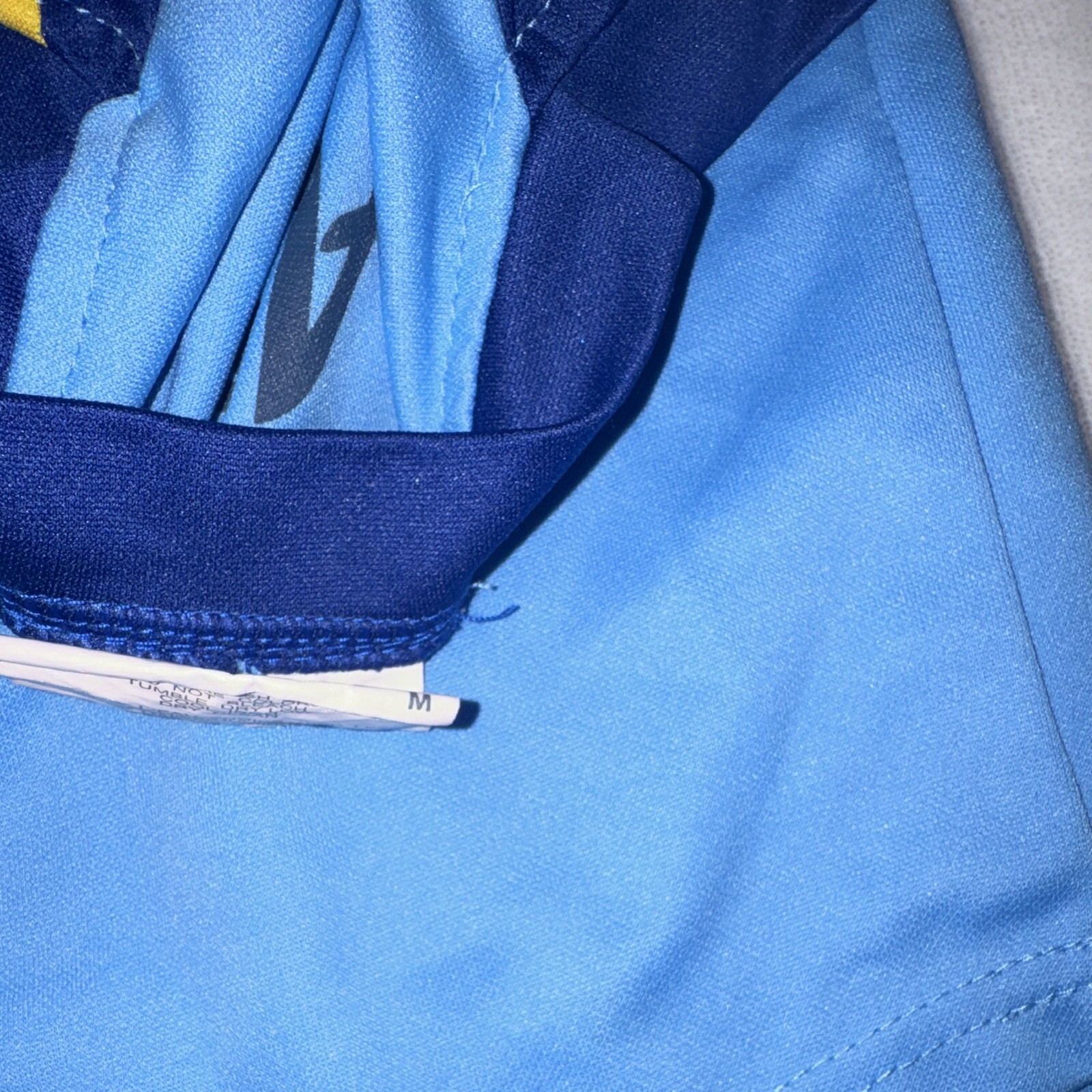 Match-Up Men's M Blue V-Neck Short Sleeve Polyester Jersey Baseball T-Shirt gallery