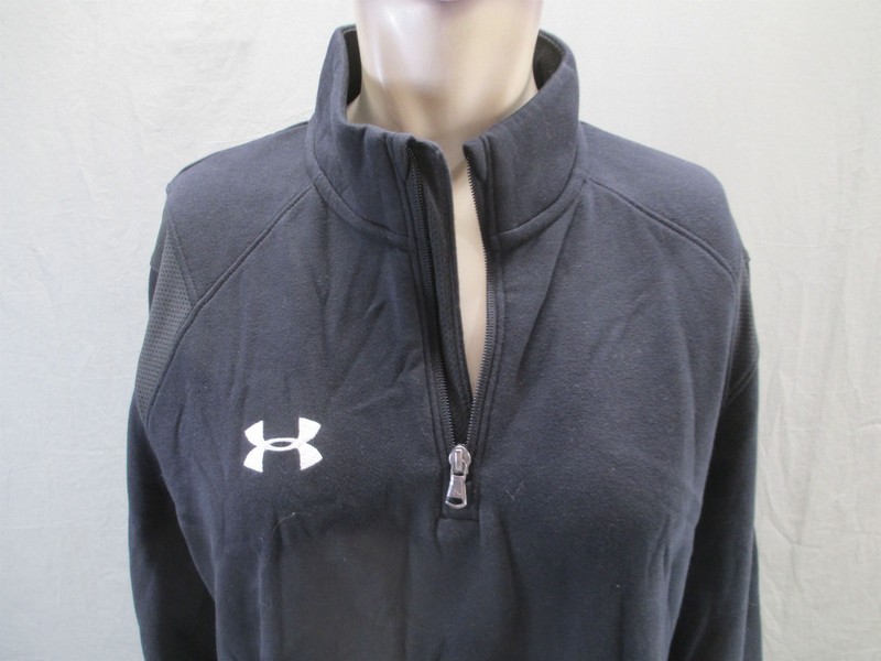 Under Armour Size M Mens Black 1/4 Zip Loose Coldgear Activewear Pull Over 541 gallery