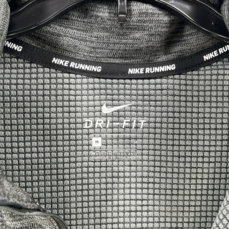 Nike Running Mens Pullover Sweater Medium M Dri-Fit 1/4 Zip Gray Activewear gallery