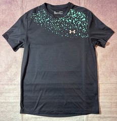 Men’s Under Armour Med Speed Stride Fitted Training Shirt Heat Gear Black Jade