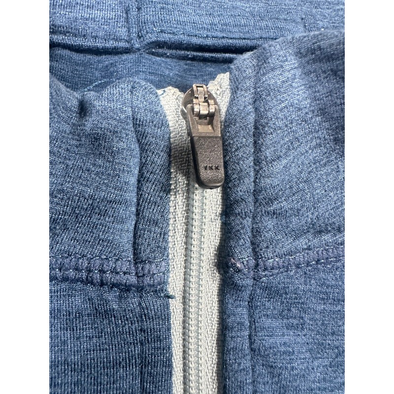 Marine Layer Sport Mens Medium Blue Heathered Quarter Zip Pullover Activewear gallery