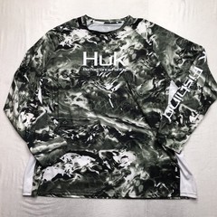 HUK Mossy Oak Elements Hydro Fishing Base Layer Shirt Men 3XL Camo Green