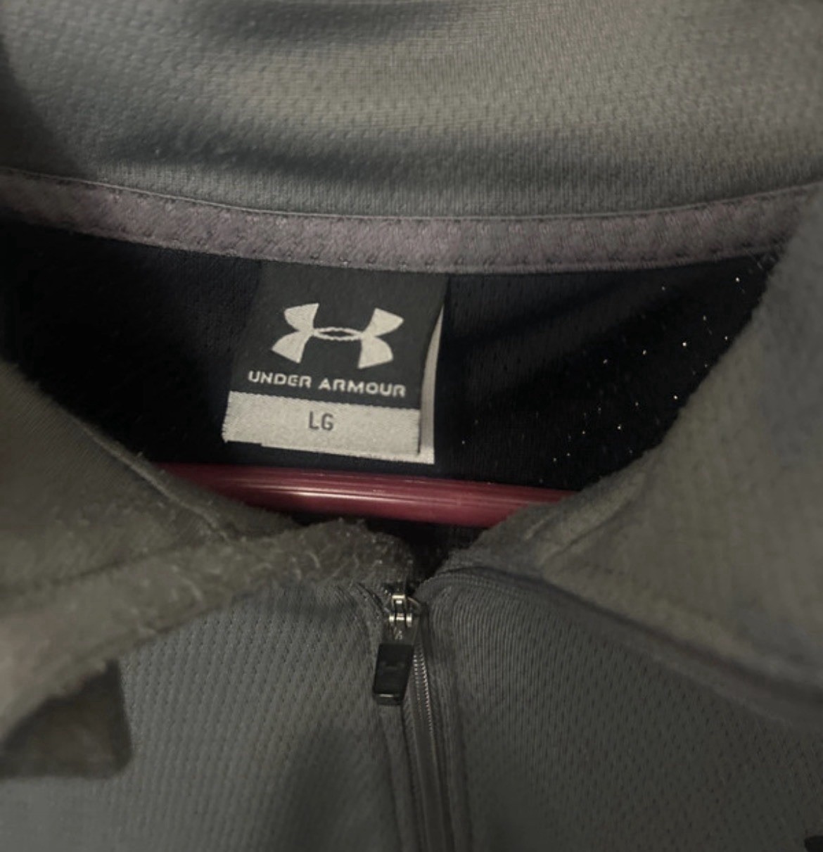 Under Armour Men’s 1/4 Zip Mock Neck Pullover Long Sleeve Solid Gray L gallery