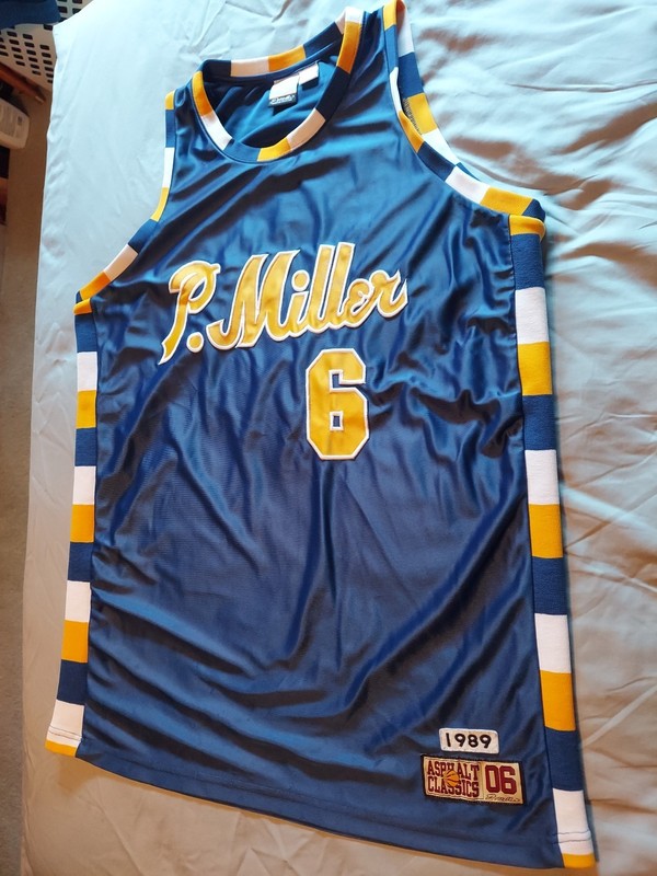 Vintage P. MILLER #6 Asphalt Classic 1989 Jersey 2XL Yellow, White & Blue gallery