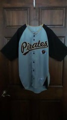 NWOT ~ DYNASTY Pittsburgh Pirates Baseball Gray Black Gold Jersey Men’s M 38 40