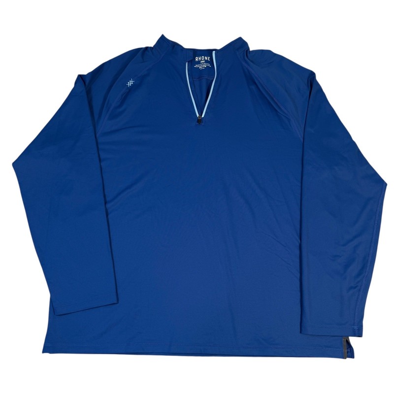 RHONE Mens Session Quarter Zip Long Sleeve Pullover Shirt Blue XXL TTG Athletic gallery